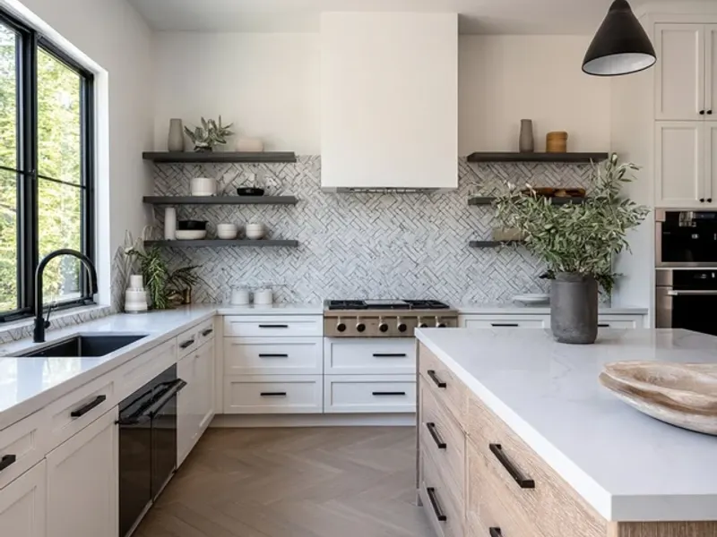 Herringbone Backsplash Ideas for Cozy Tent Kitchens